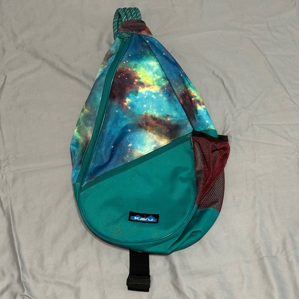 Kavu Green and Blue Backpack Bag